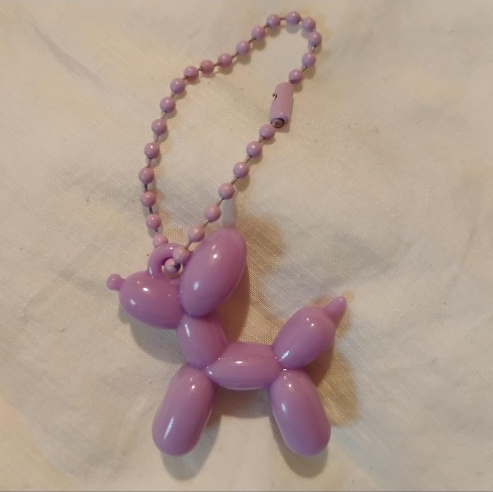 FREE ADD-ON WITH PURCHASE Purple Balloon Dog Keychain NEW